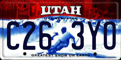 UT license plate C263YO