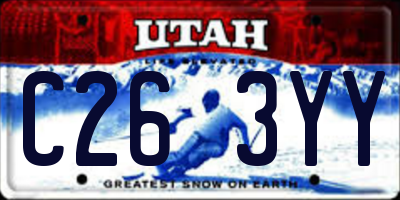 UT license plate C263YY