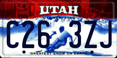UT license plate C263ZJ