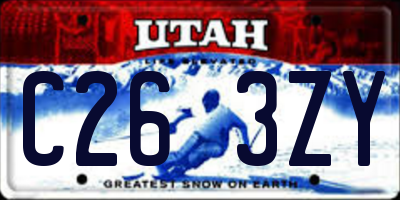 UT license plate C263ZY