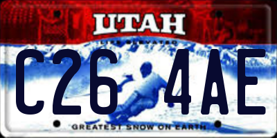 UT license plate C264AE