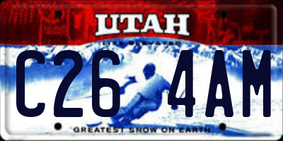 UT license plate C264AM
