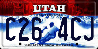 UT license plate C264CJ