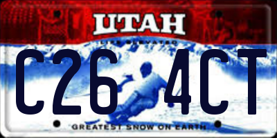 UT license plate C264CT