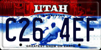 UT license plate C264EF