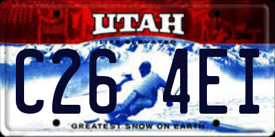 UT license plate C264EI