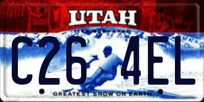 UT license plate C264EL