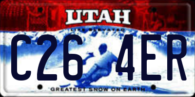 UT license plate C264ER