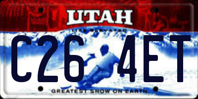 UT license plate C264ET
