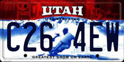 UT license plate C264EW