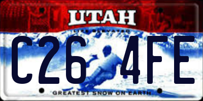 UT license plate C264FE