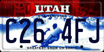 UT license plate C264FJ