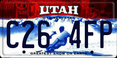 UT license plate C264FP