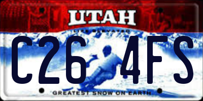 UT license plate C264FS