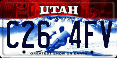 UT license plate C264FV
