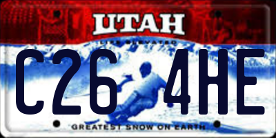 UT license plate C264HE