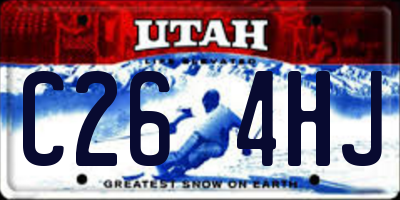 UT license plate C264HJ