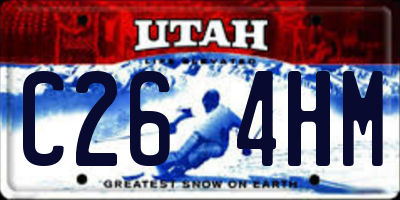 UT license plate C264HM