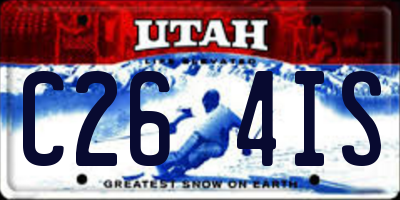 UT license plate C264IS