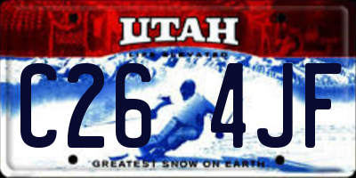 UT license plate C264JF