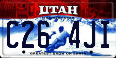 UT license plate C264JI