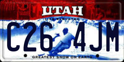 UT license plate C264JM