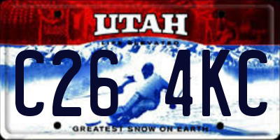 UT license plate C264KC