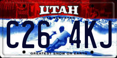 UT license plate C264KJ