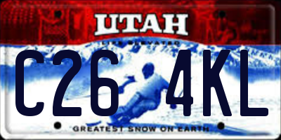 UT license plate C264KL