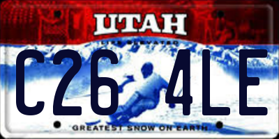 UT license plate C264LE
