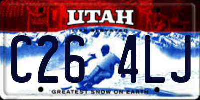 UT license plate C264LJ