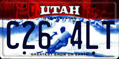 UT license plate C264LT
