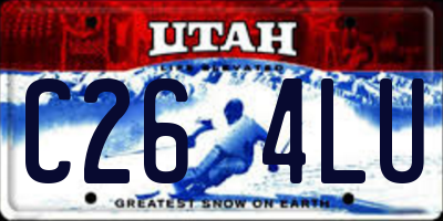 UT license plate C264LU