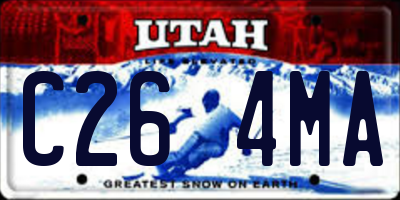 UT license plate C264MA
