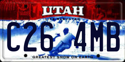 UT license plate C264MB
