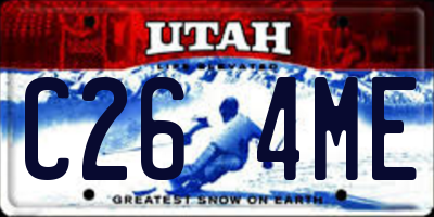 UT license plate C264ME