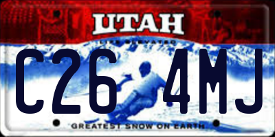 UT license plate C264MJ