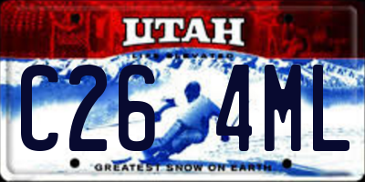UT license plate C264ML