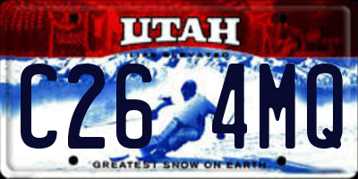 UT license plate C264MQ