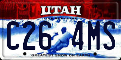 UT license plate C264MS
