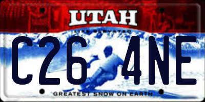 UT license plate C264NE