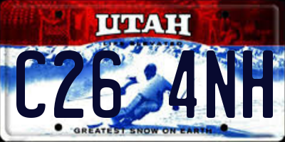 UT license plate C264NH