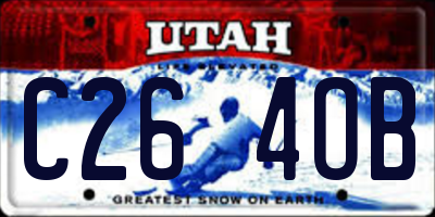 UT license plate C264OB