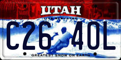 UT license plate C264OL