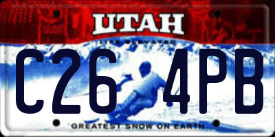 UT license plate C264PB