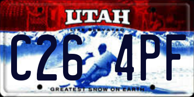 UT license plate C264PF