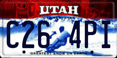 UT license plate C264PI