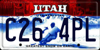 UT license plate C264PL