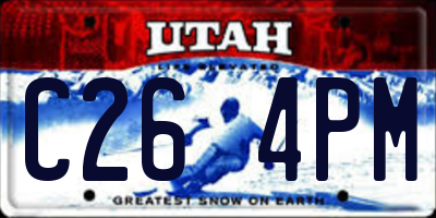 UT license plate C264PM
