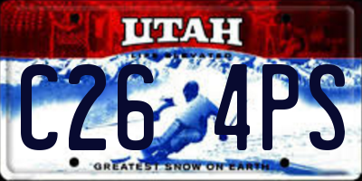 UT license plate C264PS
